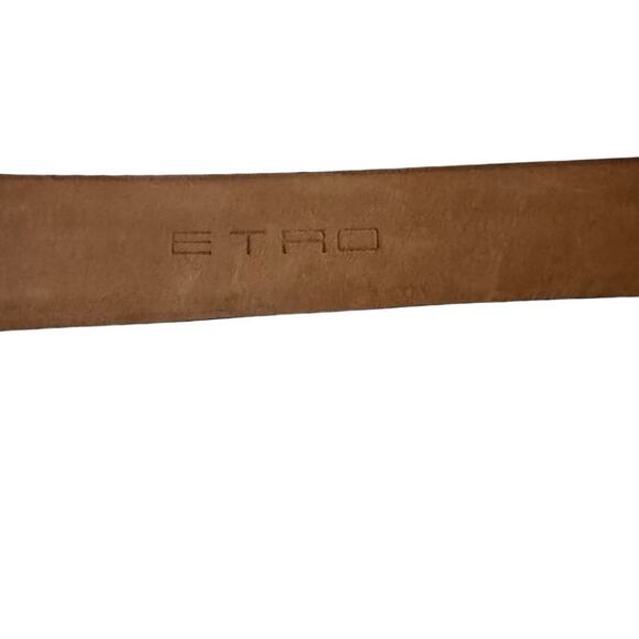 Etro Italian Leather Black Belt Silver Buckle Sz Small Women main image 6